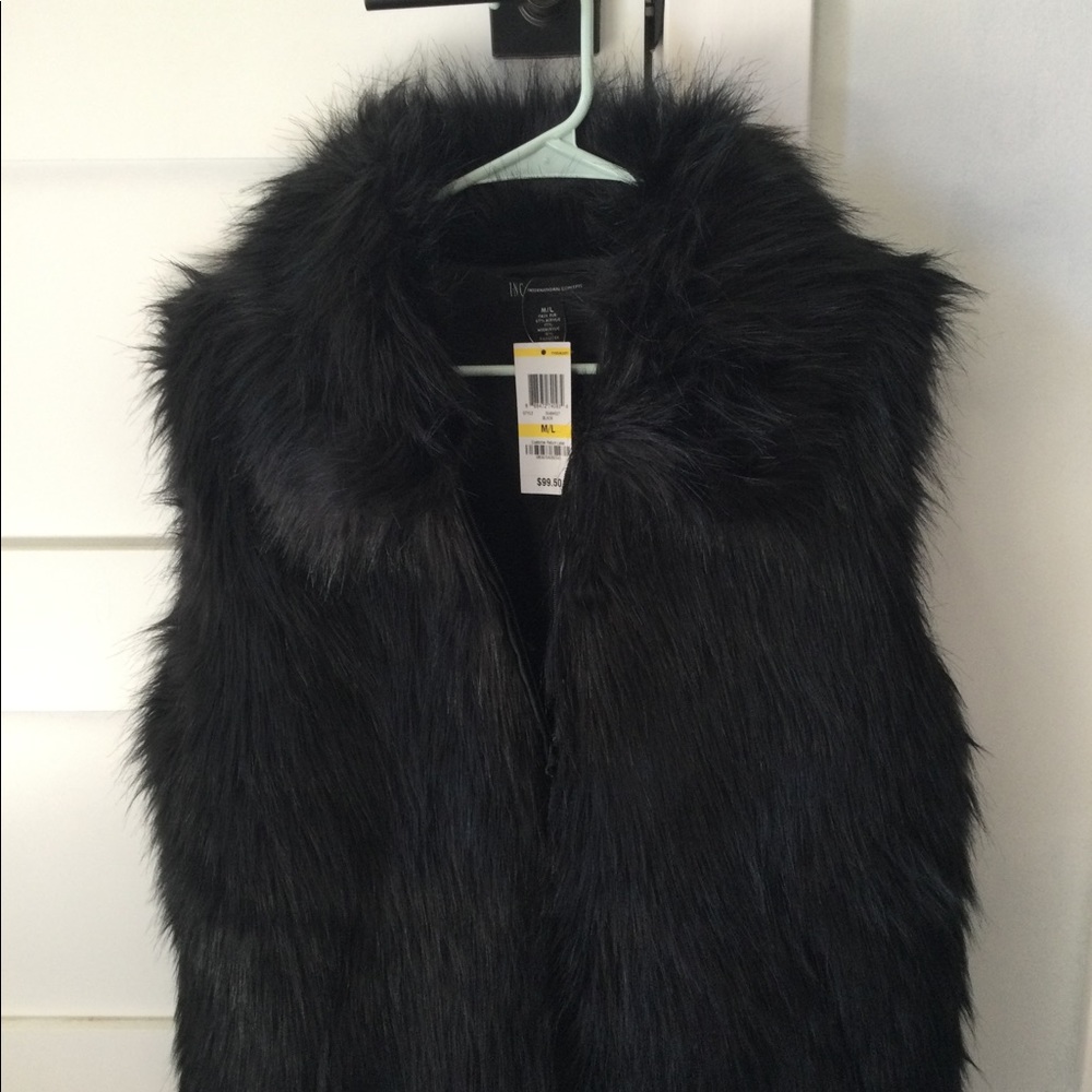 NWT faux fur vest